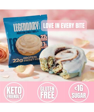 Legendary Foods Cinnamon Roll 22g Protein Bars Gluten-Free Low Carb Meal Option Sweet Zero Sugar Snack Keto-Friendly 10-Pack High Protein Pre- or Post-Workout Nutrition Bars Cinnamon Roll 10 - Buy Online on GoSupps.com