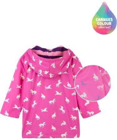 Hatley Girls' Colour Changing Unicorn Silhouettes Raincoat - Size 2 Years - Buy Online on GoSupps.com