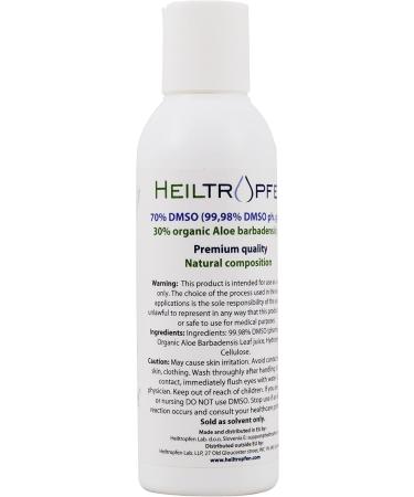 Heiltropfen DMSO Gel with Aloe Vera | 5 Oz - 150 g | DMSO Cream | Third-Party Tested | High Purity - Buy Online on GoSupps.com