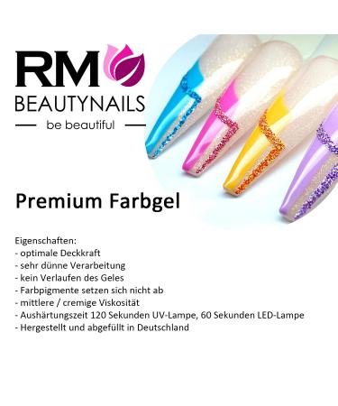 Color Gel Metallic Black - UV LED Nail Gel for Stunning Nail Art | RM Beautynails 5ml - International Shipping Available - Buy Online on GoSupps.com