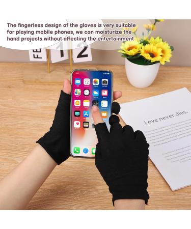 10 Pairs Moisturizing Cotton Gloves for Dry Hands | Eczema Sleeping Gloves | Overnight Hand Care for Women (Black - Buy Online on GoSupps.com