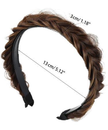hgnxa Fishbone Braid Headband Anti-slip Tooth Braid Headband Hair Accessories for Women Retro Hairband Jewelry Girls Natural color - Buy Online on GoSupps.com