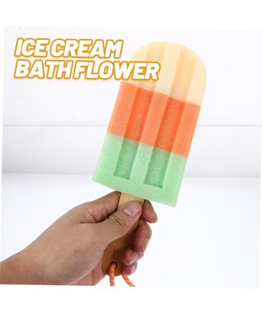 3Pcs Ice Cream Shaped Bathing Sponges | Silicone Body Scrubber & Loofah for Toddler | Cartoon Bath Mat - Perfect Shower Accessory - Buy Online on GoSupps.com