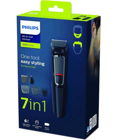 Philips 7-in-1 All-In-One Trimmer Series 3000 Grooming Kit with 7 Attachments - MG3720/33 UK Plug - Buy Online on GoSupps.com
