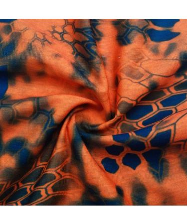 Obacle Seamless Bandana Face Mask Rave for Men Women - Python Skin Gray Orange - Buy Online on GoSupps.com
