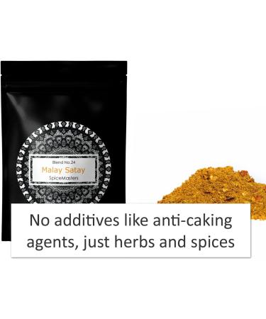 Malay Satay Sauce Spice Mix 50g by Spice Masters | Hand Blended Premium Mix for Easy & Authentic Meals | Free Same Day Dispatch - Buy Online on GoSupps.com