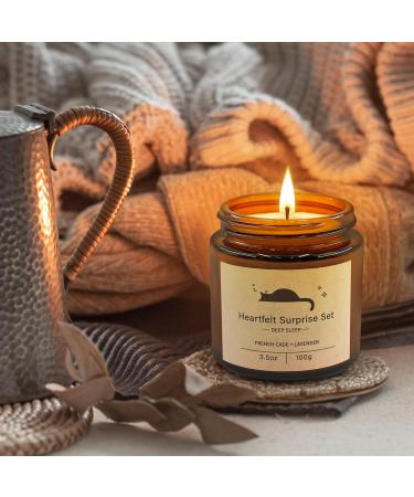 Sleep Candles Gifts for Women Scented Candles Gift Set for Anxiety Relaxation Gifts for Women Gift for Mom Friends and Loved Ones Ideal for Valentine's Day Birthdays 2 Piece Set + Eye Mask - Buy Online on GoSupps.com