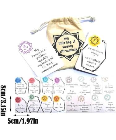 Funny Affirmation Card Gift Set with Storage Bag | Self-Improvement Wear Cards | Fine Processing & No Ridge | Perfect for Meditation - Buy Online on GoSupps.com