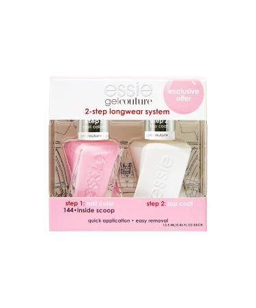 Essie Gel Couture Longwear Nail Polish Kit - Inside Scoop Gift Set - Sheer Pink + Top Coat - 0.46 Ounces - Gifts for Women & Men - Buy Online on GoSupps.com