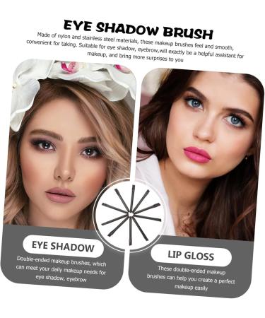 Healeved 20 Pcs Eye Shadow Brush Makeup Brush Kit Dual Sides Eye Shadow Sponge Cosmetic Brush Nylon Black 5.8X0.7X0.5CMx2pcs Blackx2pcs - Buy Online on GoSupps.com