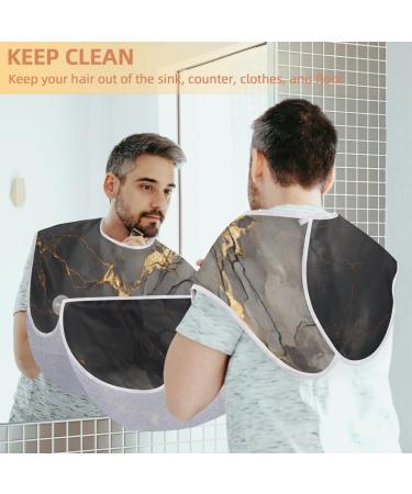 Marble Beard Bib Apron - Best Beard Hair Catcher for Men | Perfect Father's Day & Anniversary Gift with 2 Suction Cups - Buy Online on GoSupps.com