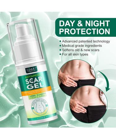 Advanced Silicone Scar Gel - Natural Treatment for Old & New Scars - C-Section Keloid & Tummy Tuck Surgery - 50ML - Buy Online on GoSupps.com