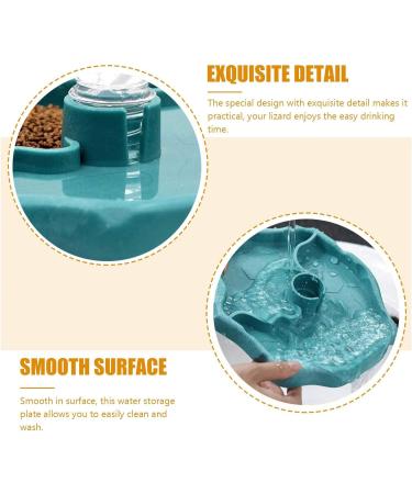 BEANPRECOY Reptile Water Dispenser Turtle Water Bowl 2 in 1 Reptile Automated Feeder Turtle Water Dispenser with Bottle for Turtles Hamsters Lizards Bearded Dragon Snake (Blue) - Buy Online on GoSupps.com