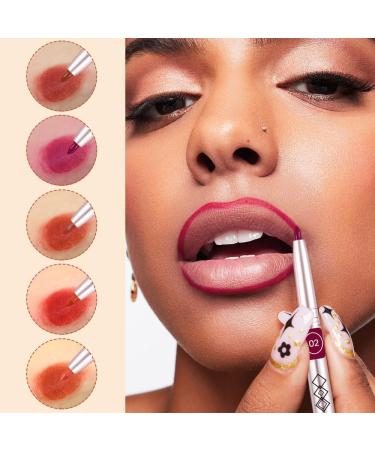 Matte Lip Pencil Lipstick Waterproof Lip Liner Pencil Set Long Lasting Waterproof and Matte Gift for Girls - Buy Online on GoSupps.com
