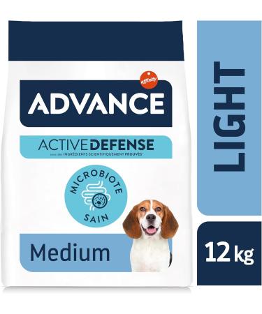 Advance Medium Adult Light - Low Fat Dry Food for Medium Breed Adult Dogs with Chicken - 12kg - Buy Online on GoSupps.com