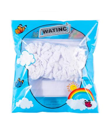 24 Pack White Cotton Hair Scrunchies for Tie Dye DIY - Elastic Headband Hair Ties for Women - Buy Online on GoSupps.com