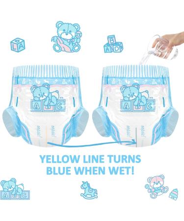 LittleForBig Adult Printed Diapers 10 Pack - Potty Pants (Large 91-121 CM) Blue | Shop Now for Comfortable & Discreet Adult Diapers - International Shipping Available - Buy Online on GoSupps.com