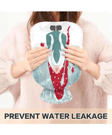 Christmas Gnome Hot Water Bottle with Fleece Cover - 2L Thermal Bag for Hot & Cold Compresses | Perfect Holiday Gift - Buy Online on GoSupps.com