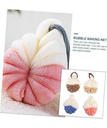 Buy Angoily 8 Pcs Bath Ball Set - Exfoliating Flower Shower Scrubber for Soft Skin | International Shipping Available - Buy Online on GoSupps.com