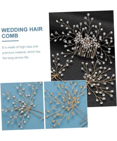 Healeved 4 Sets Bridal Headwear Wedding Decor Pearl Hair Accessories Hair Comb Pearl Headpiece Wedding Hair Pin Wedding Headdress Bridesmaid Hair Accessories Wedding Side Comb Zinc Alloy - Buy Online on GoSupps.com