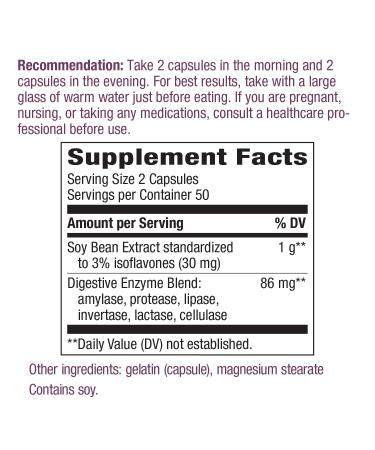 Nature's Way Soy Isoflavones 100 Capsules - Supports Hormonal Balance & Wellness - Buy Online on GoSupps.com