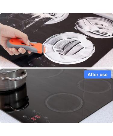 2 PCS Ceramic Hob Oven Cleaning Tool Non Scratch + 20 Replacement Parts for Glass Stove - Induction Cooktop Decals Stickers - Buy Online on GoSupps.com