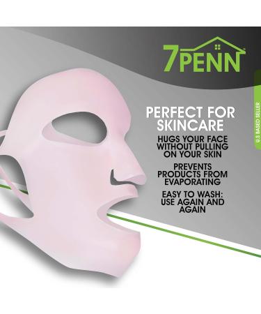 7Penn Reusable Silicone Face Mask Cover Set - 2 Pack Pink & White | Eco-Friendly Skin Care Solution - Buy Online on GoSupps.com