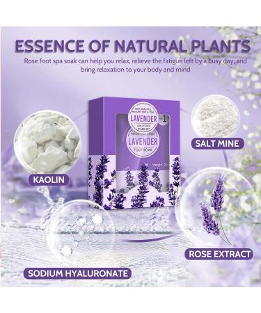 Foot Soak for Foot Spa Lavender 4PCs Foot Pack with Foot Soak Foot Scrub Foot Mask Foot Lotion Foot Care Jelly Pedicure Packs Foot Spa Soak for Dry Hard Rough skin Eliminate Fatigue (Lavender) - Buy Online on GoSupps.com