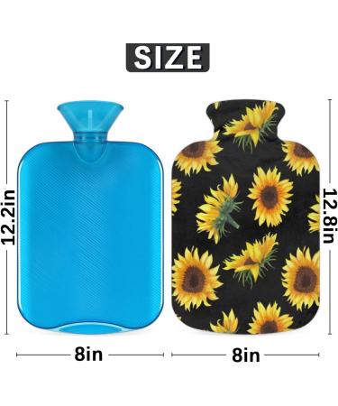 Yellow Sunflower Heat Bottle - 2L Capacity for Pain Relief & Menstrual Cramps - Buy Online on GoSupps.com