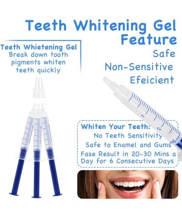 Xumann 10PCS Teeth Whitening Gel 3ml Teeth Whitening Gel Syringes Bleaching Gel Teeth Whitener Gels Refills Kit - Buy Online on GoSupps.com