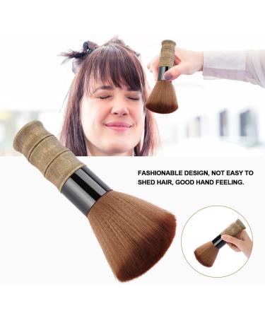 Kcabrtet Wooden Handle Duster Brush Soft Barber Neck Face Duster Hair Brush Fiber Hair Salon Cutting Hairdressing Hairbrush - Buy Online on GoSupps.com