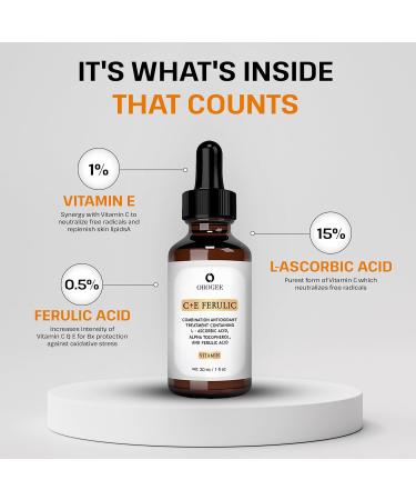 CE Ferulic Serum - Vitamin C E Ferulic Acid Anti-Aging Serum for Dark Spots | Skin Care 1 Oz Unscented - Buy Online on GoSupps.com