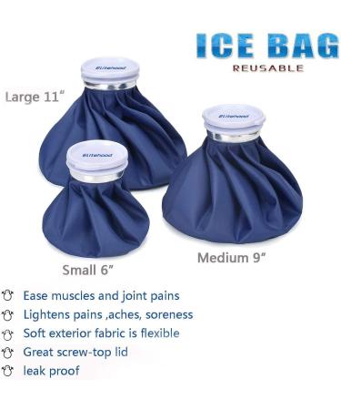 Elitehood Reusable Ice Bags Hot/Cold Therapy Pack - 4-Pack, 3 Sizes (6/9/11 inches) for Injuries, Pain Relief - Elastic Breathable Support Wrap - Hot Therapy 50-60 - Buy Online on GoSupps.com