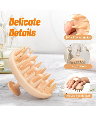 2-in-1 Pink Scalp Massage & Shampoo Brush | Reduces Dandruff & Stimulates Hair Growth - Perfect for Head Massage - Buy Online on GoSupps.com