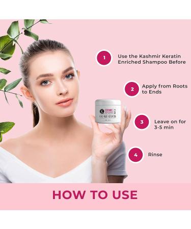 Kashmir Keratin Enriched Ceramic Mask - Sulfate & Paraben Free - 16 oz | For All Hair Types - Buy Online on GoSupps.com