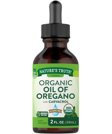 Nature's Truth Organic Oil of Oregano Liquid Drops | 2 fl oz | Mediterranean and Wild Oregano Supplement | Non-GMO & Gluten Free