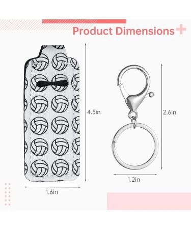 16 PCS BATTIPAW Volleyball Lip Balm Holder Keychain for Women - Bulk Lip Gloss Keyring Tracker Safeguard - Buy Online on GoSupps.com