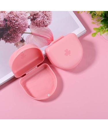 2 Pack Pink Orthodontic Retainer Case Set - Solid Retainer Holder - Buy Online on GoSupps.com