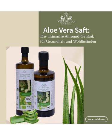 Vitabello Medical Vitafello Barbadensis Organic Barbadensis Miller Aloverose Gel 500 ml Bottles 05 L Aloverose 1200 mgliter EU certified from Spain brown glass Vegan Sports Hair Body Fitness Beauty Drink - Buy Online on GoSupps.com