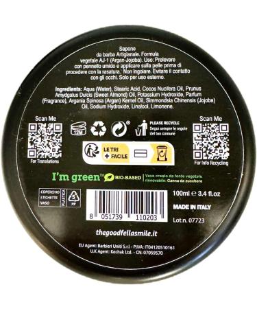 THE GOODFELLAS SMILE Seacitrus Traditional Shaving Soap 100g - Authentic Italian Shaving Soap for a Luxurious Shave - Buy Online on GoSupps.com