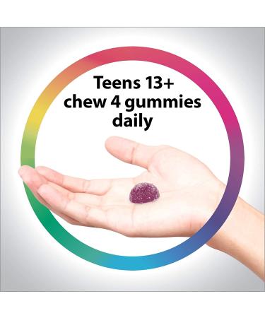 Rainbow Light Teen Multivitamin Gummies - Blueberry Flavor, 120 Count - Buy Online on GoSupps.com
