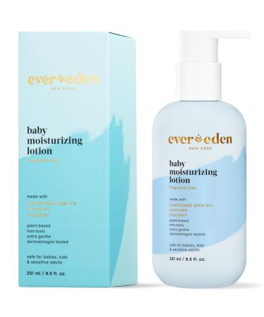 Evereden Moisturizing Baby Lotion for Newborn 8.5 oz. | Lightweight & Non-Greasy Toddler Lotion | Clean & Gentle Baby Care | Non-toxic & Fragrance Free