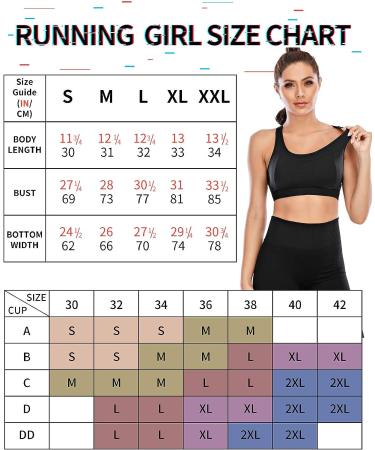 RUNNING GIRL Women's High Impact Racerback Sports Bra - Black, Large - Buy Online on GoSupps.com