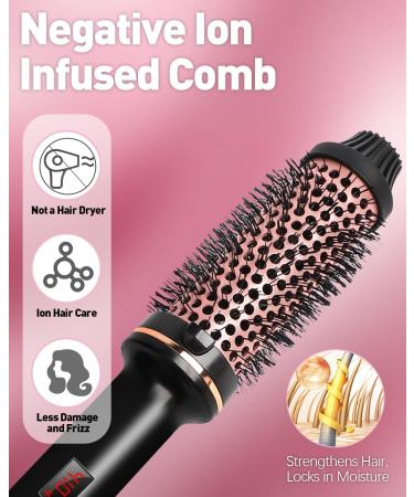Round Brush Curling Iron 1.5 inch - Heated Ceramic Tourmaline Ionic Digital Display & Dual Voltage for salon-quality Blowout Styling - Buy Online on GoSupps.com