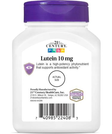 21st Century Lutein 10 mg Tablets 60 Count (Pack of 2) - Buy Online on GoSupps.com