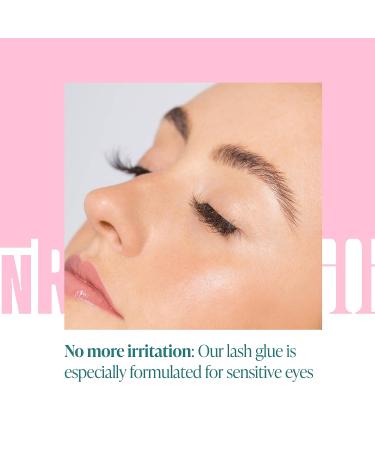 Unreal Lashez Super Strong Hold Strip Lash Glue | Precision Brush Applicator | Hypoallergenic & Waterproof Formula | Clear Drying Eyelash Glue - Buy Online on GoSupps.com