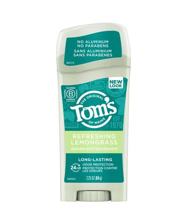 Tom's of Maine  Natural Long Lasting Aluminum Free Deodorant - Refreshing Lemongrass  2.25 Ounce - Buy Online on GoSupps.com
