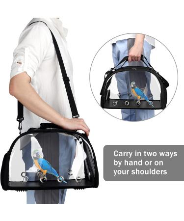 YUDODO Bird Carrier Cage - Lightweight & Breathable Travel Carrier with Standing Perch Tray for Parakeet & Small Birds - Buy Online on GoSupps.com