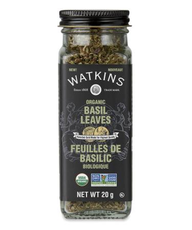 Watkins Gourmet Organic Spice Jar Basil Leaves Non-GMO Kosher 20 g