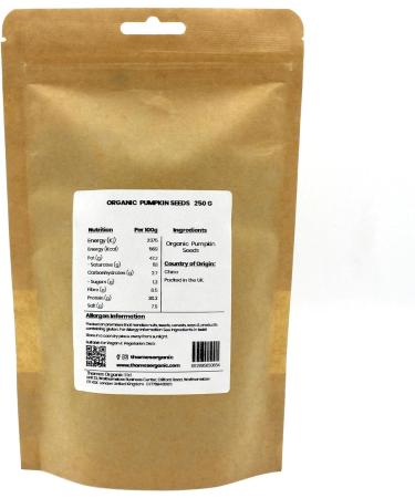 Thames Organic 500g: Raw Vegan Non-GMO Certified Organic Pumpkin Seeds - Nutritious Snack for Baking and Sprinkling - Buy Online on GoSupps.com